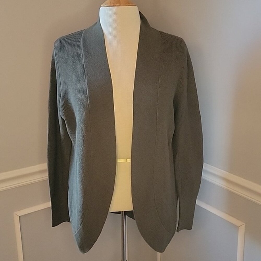 A New Day Green Rounded Hem Knit Open Cardigan Sweater‎ L**3 for $20 item** READ